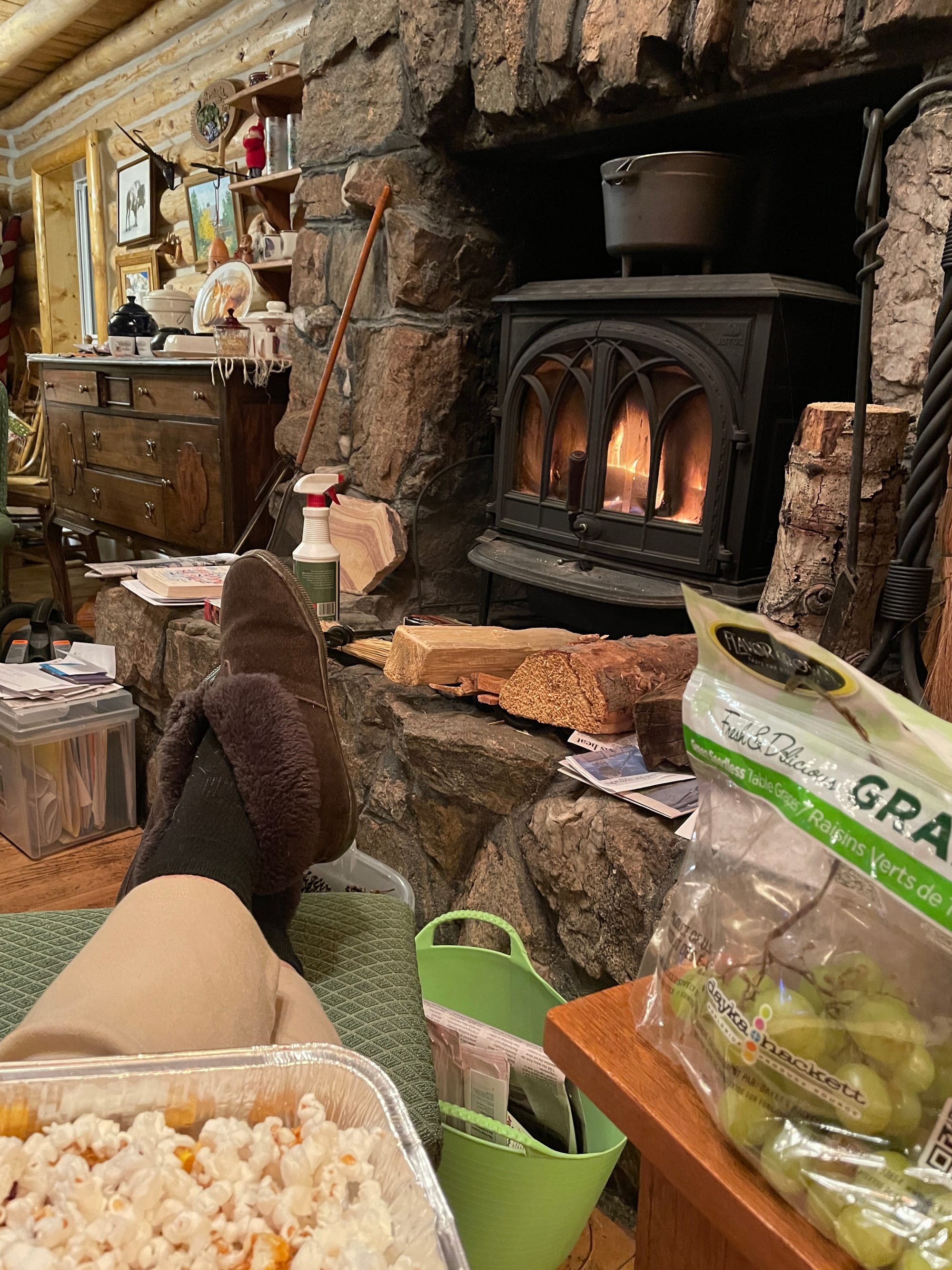 Diane Quantic puts her feet up at home.