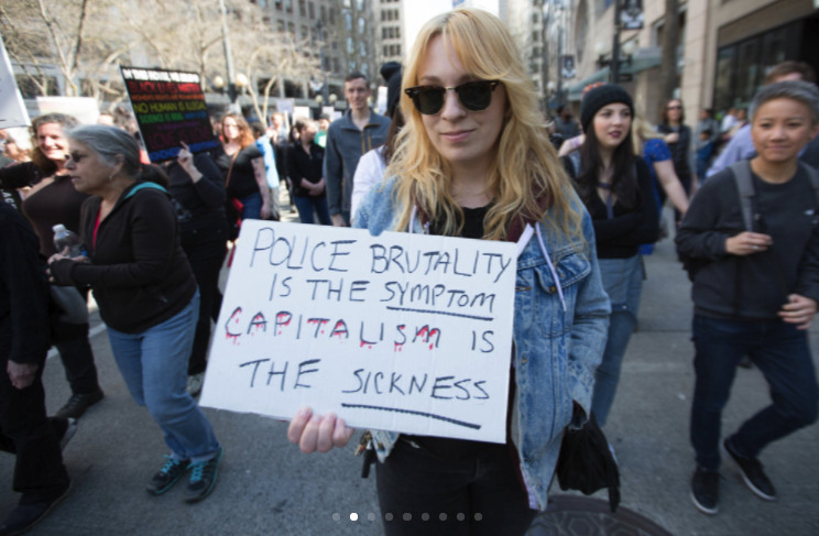 Taylor, 25, is from Kansas City and works for Amazon. “Support black businesses, support the neighborhood that you live in, give money to organizations to help empower people, give money to refugees, support other communities of color. We all stand together.”