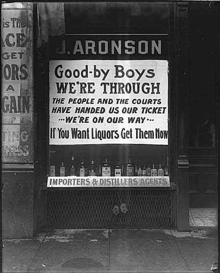 A sign displayed in Seattle immediately prior to Prohibition.