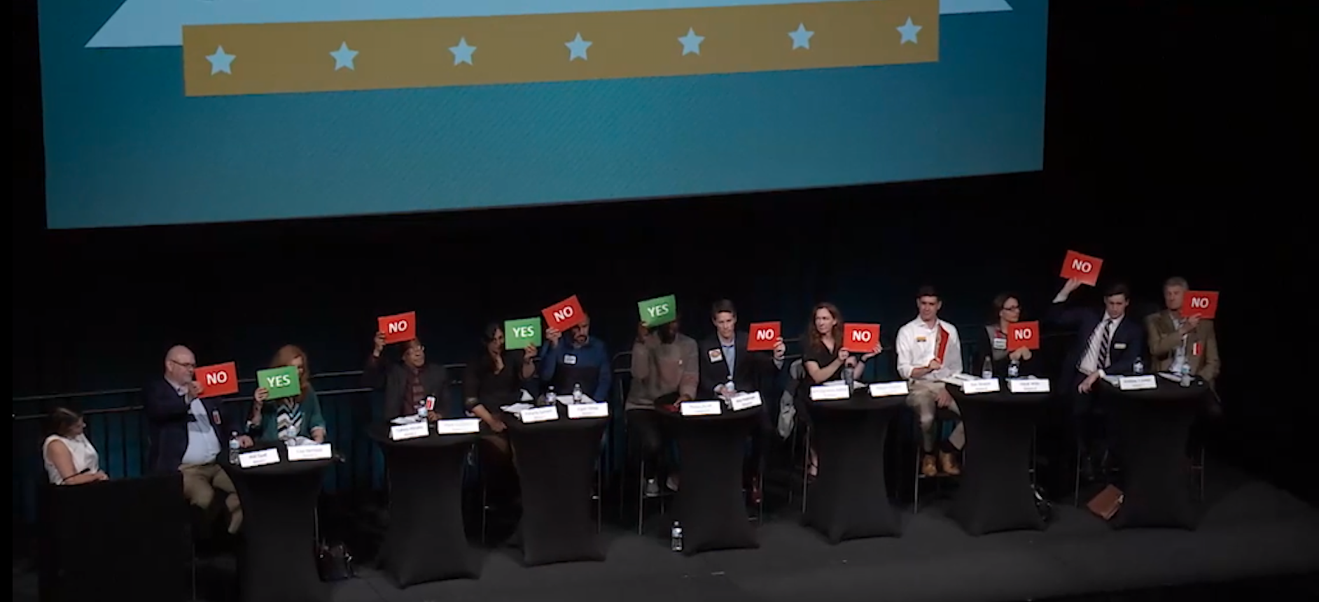 Candidates at a forum