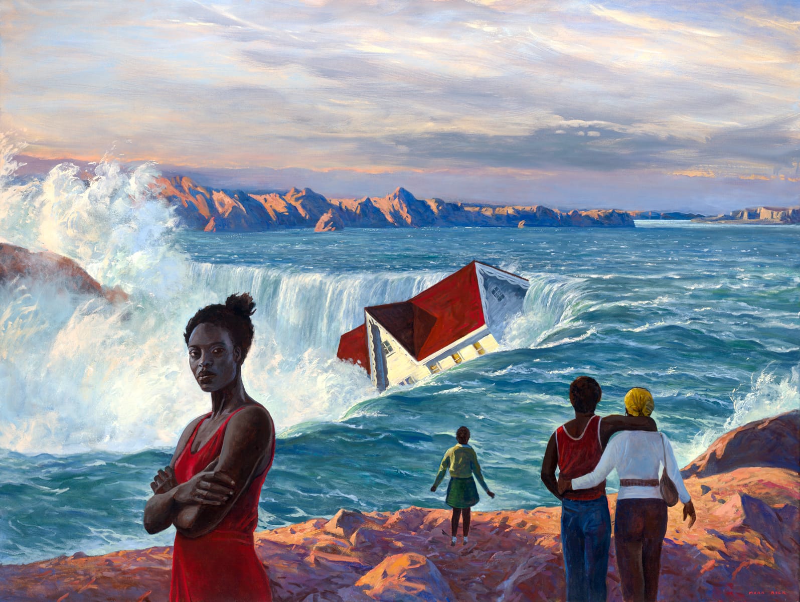 Mark Beck, “Sold Down the River” (2018), oil and acrylic on canvas