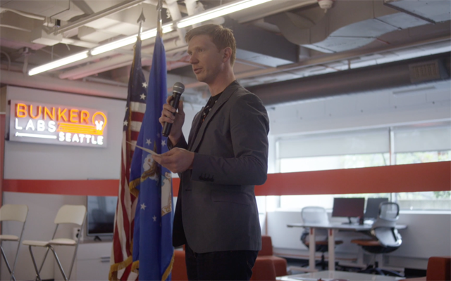 Johannes Schonberg, who is also a veteran, is the executive director of Seattle’s Bunker Labs.