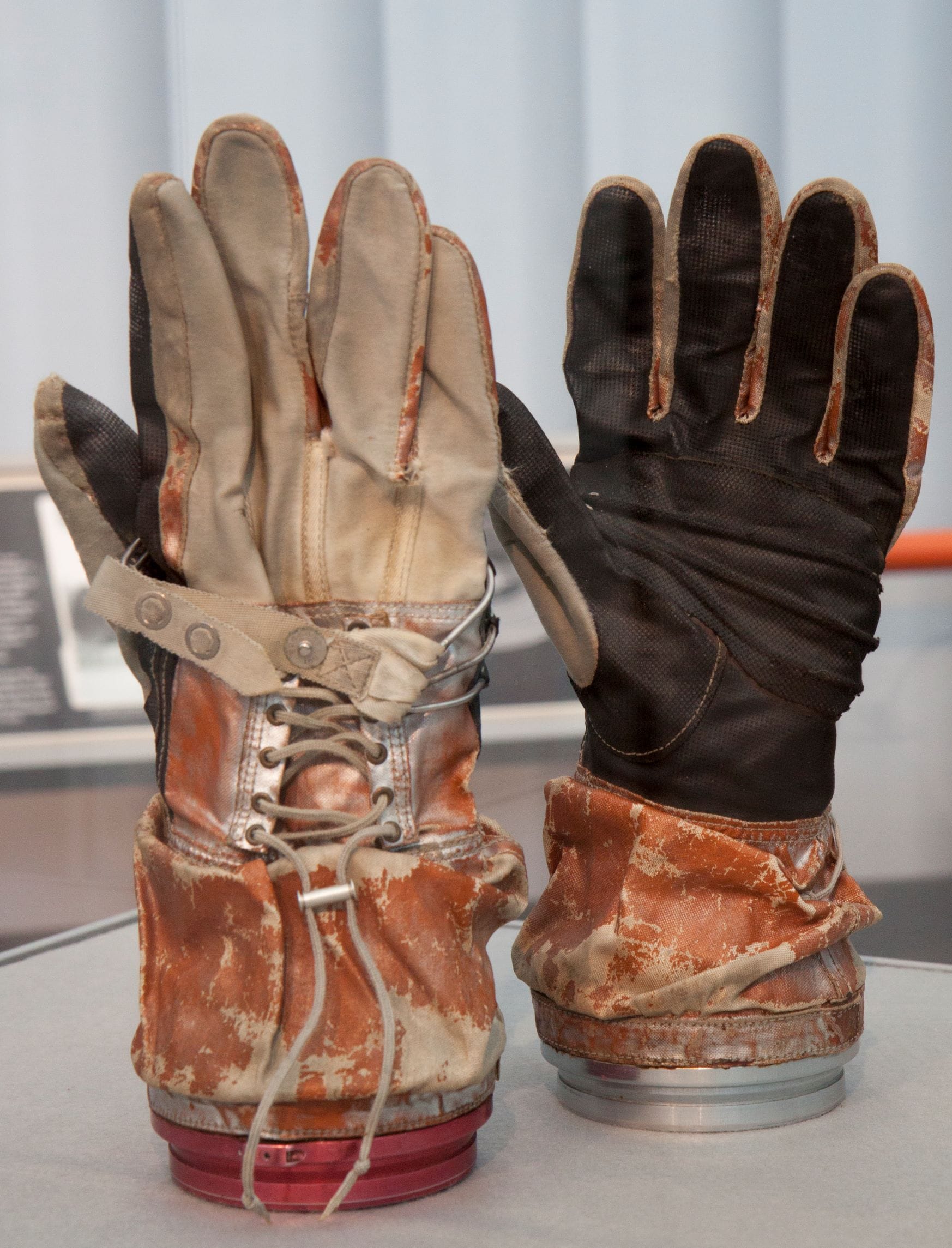 Early NASA space suit gloves