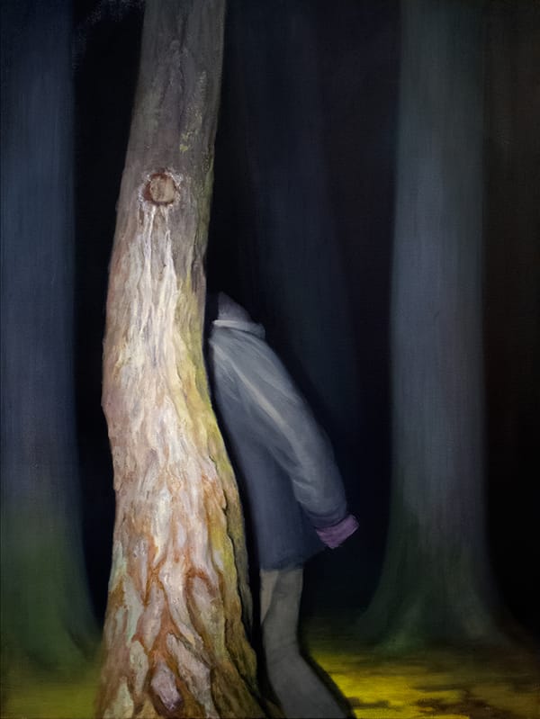 Jonathan Happ, “Slip” (2017), oil on canvas PHOTO CREDIT: Courtesy of the artist and Blur Gallery/Linda Hodges Gallery