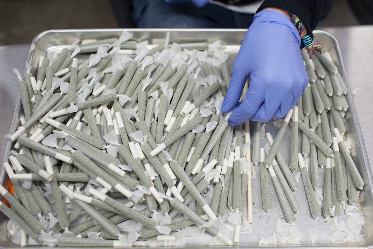A pile or pre-rolled joints.