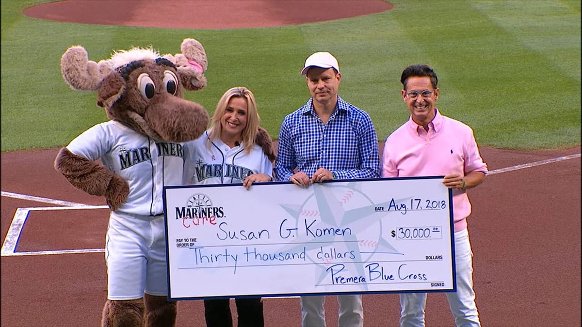 Angie Mentink at Premera’s “Steals for the Cure” campaign