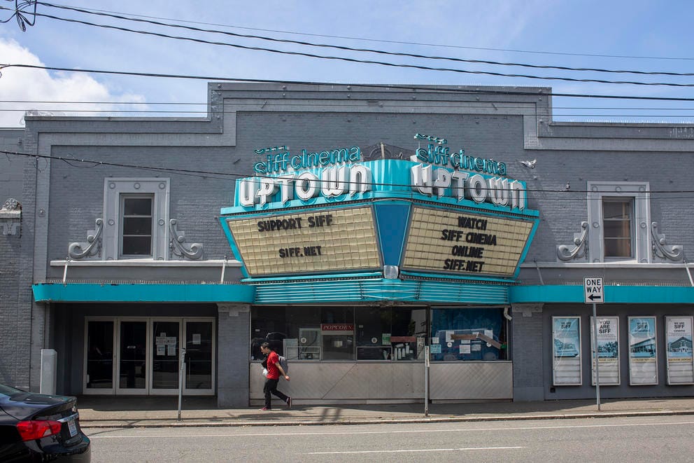 Marquee of the Seattle International Film Festival movie theater