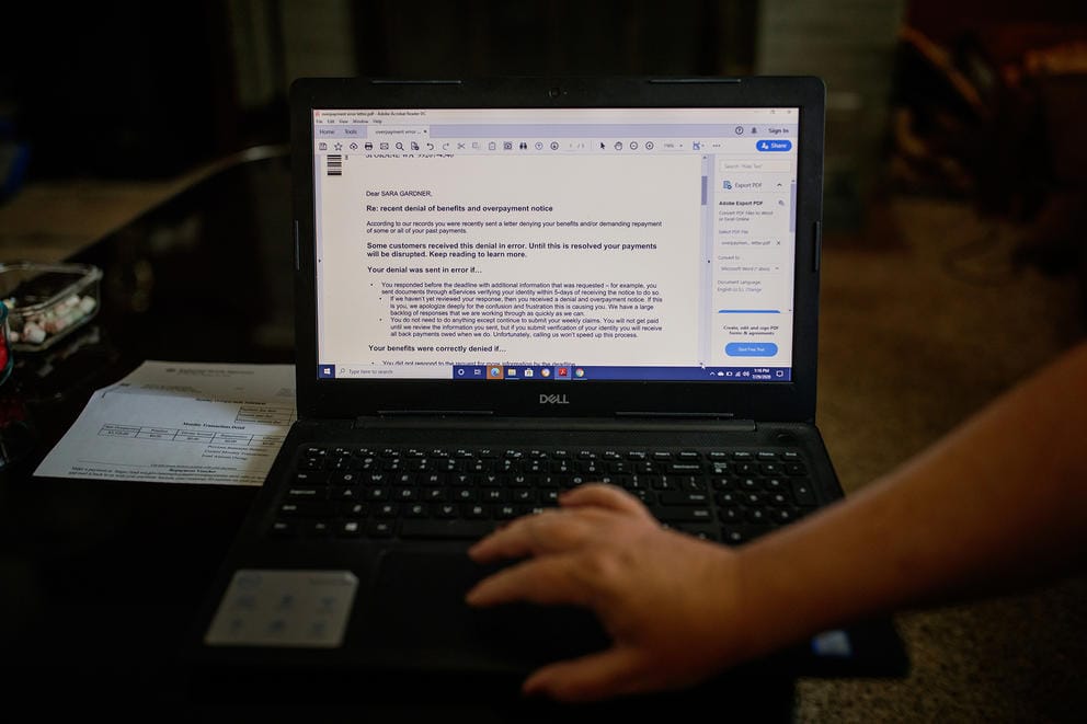 denial letter from Employment Security Department