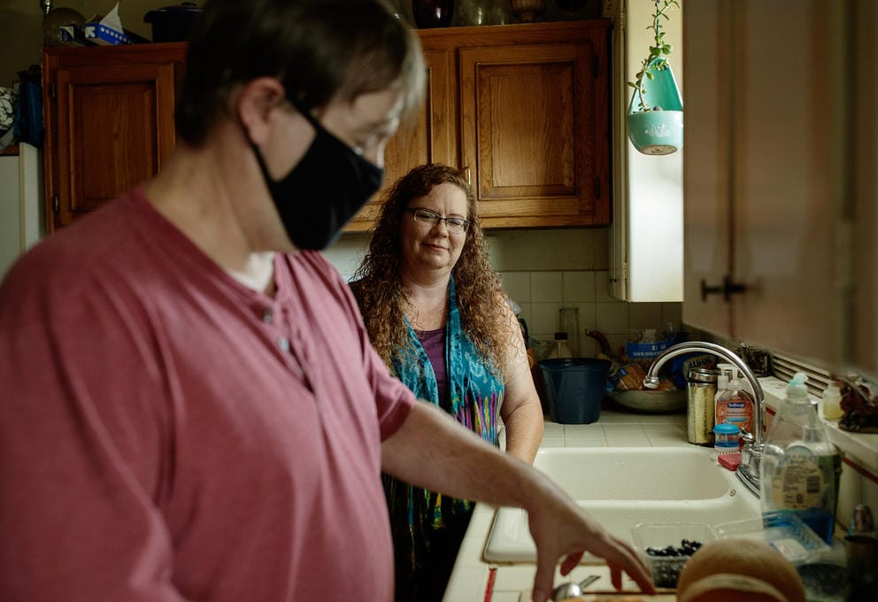 Daryle Garnder and his wife at home