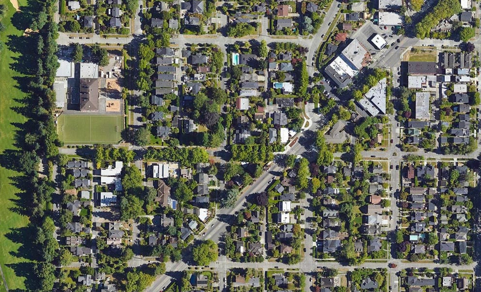 Broadmoor, one of Seattle's wealthiest neighborhoods has many trees and lush open spaces.