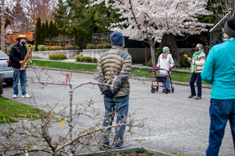 A musician performs in the streets of Ravenna