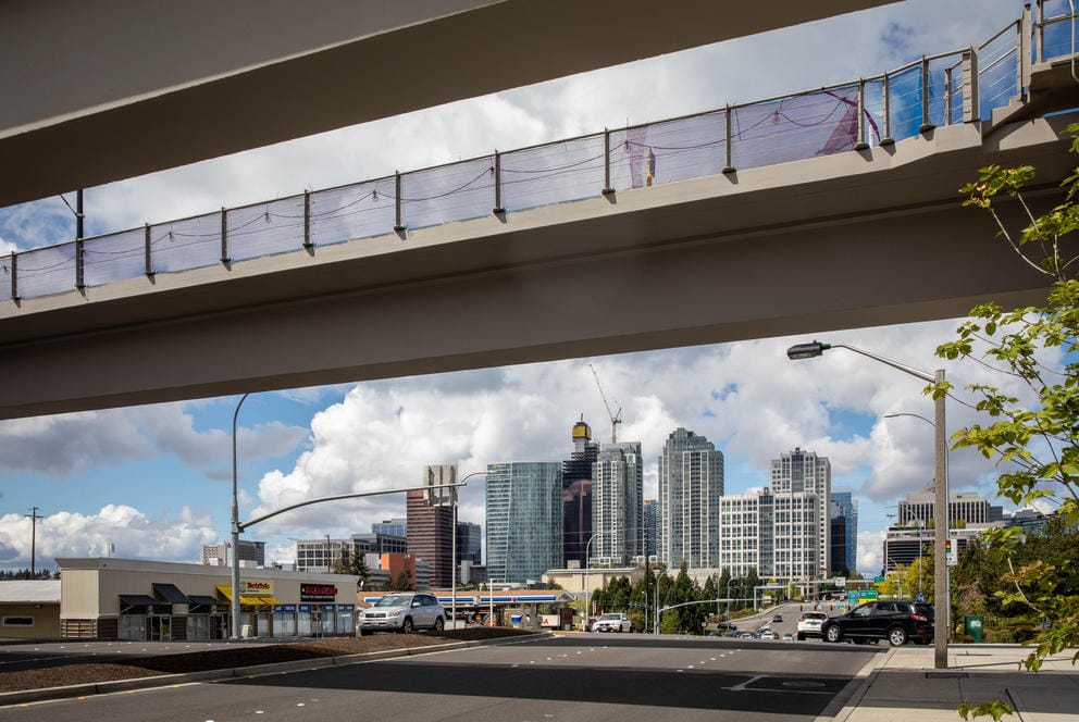 A portion of the East Link light rail extension