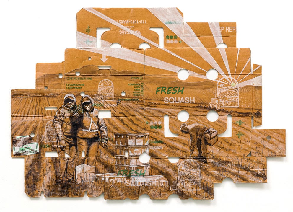 Portrait of farmworkers in a field