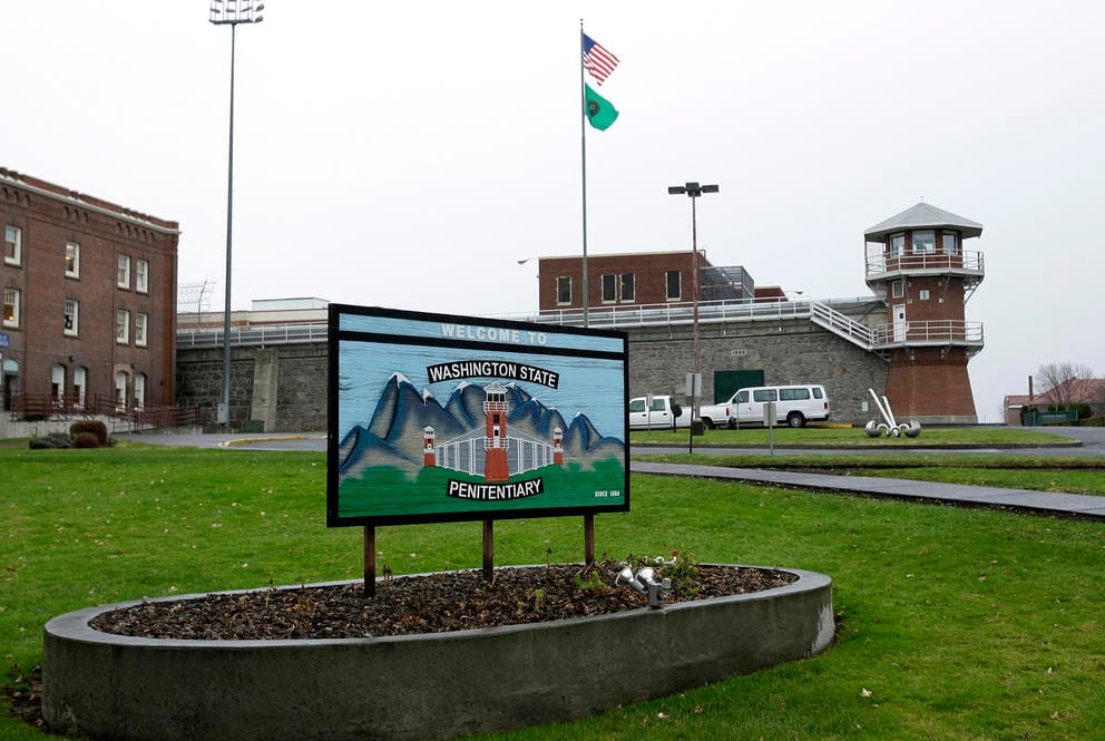 Outside the state prison in Walla Walla