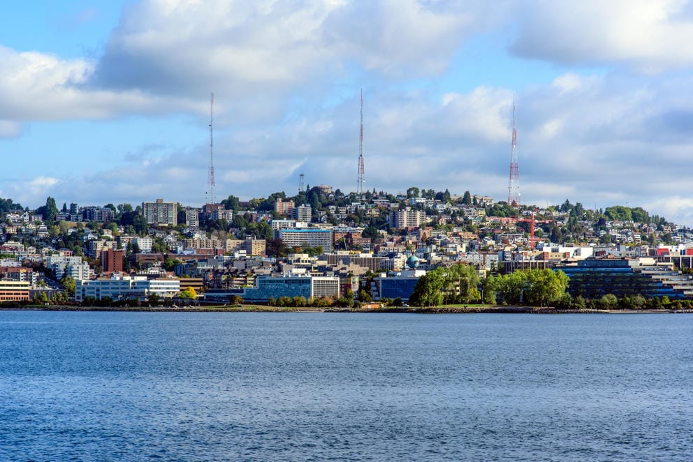Queen Anne Hill from the Bainbridge Ferry