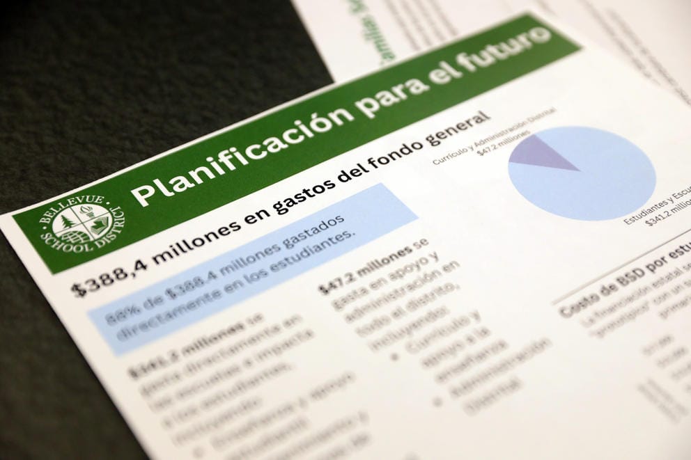 A flier in Spanish, with the words