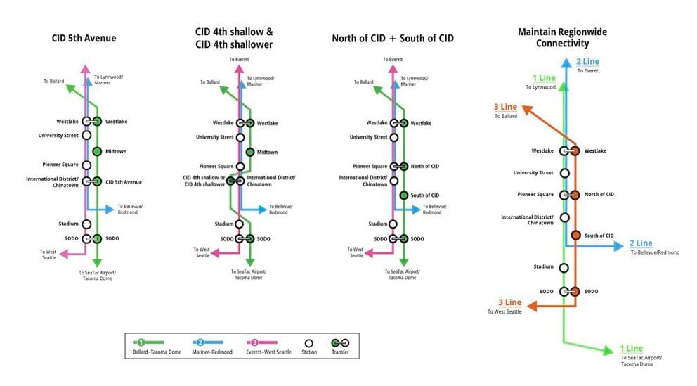 a map of potential station locations for light rail expansion
