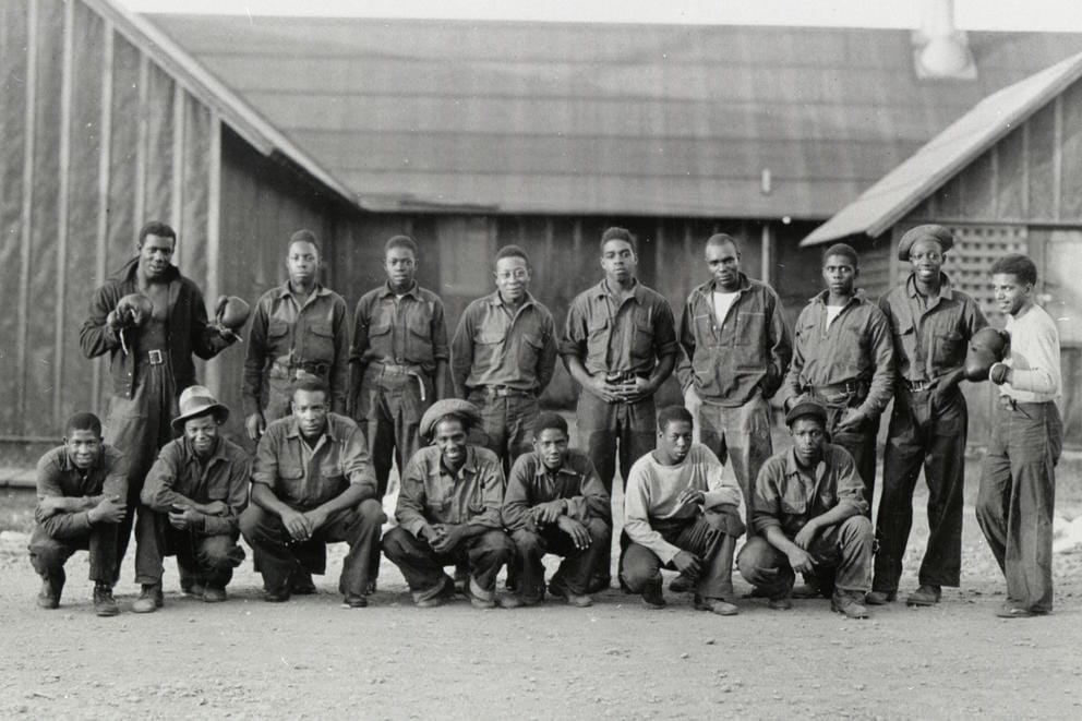 A group of African American Washington state CCC workers.