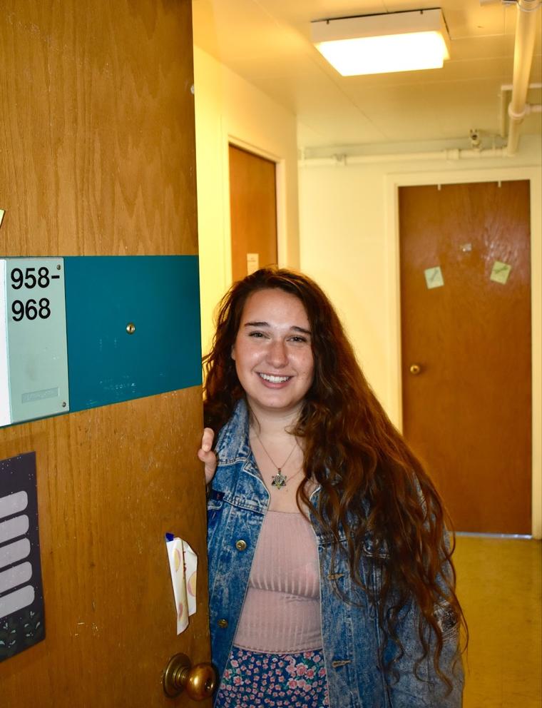 Talia Segal welcomes guests into her McMahon cluster suite