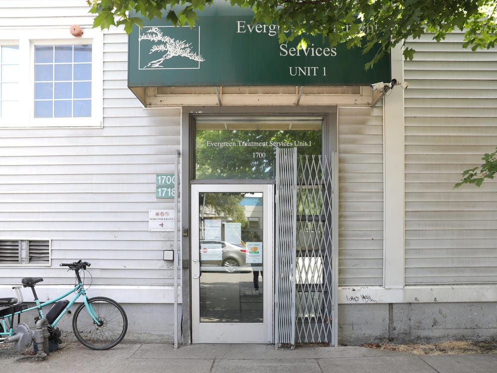 an exterior of a drug treatment facility in seattle
