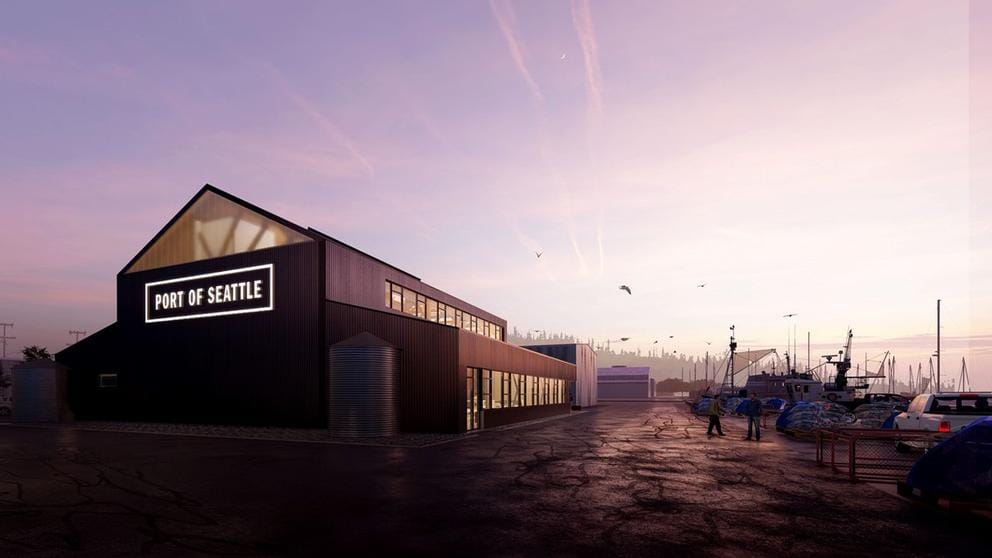 A rendering of the Maritime Innovation Center