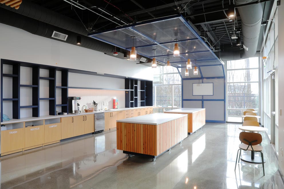 A community event space at 316 Broadway.