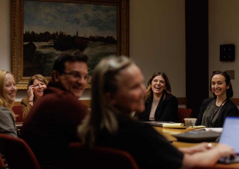 Mayor Lisa Brown leading cabinet meeting