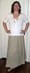 What she's wearing: easy, breezy crinkle skirt