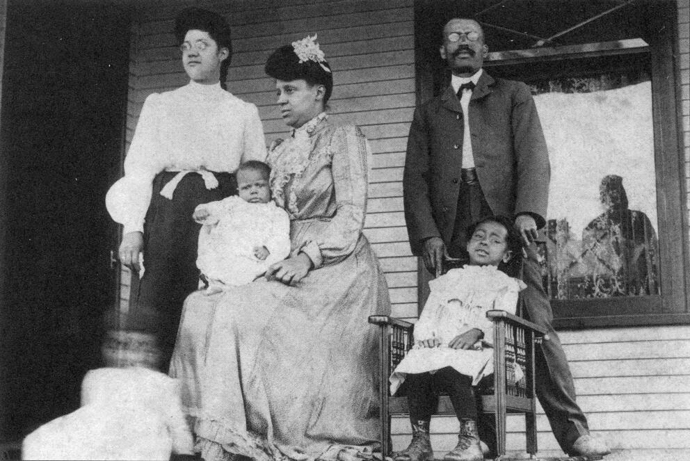 The Cayton-Revels family on their front porch