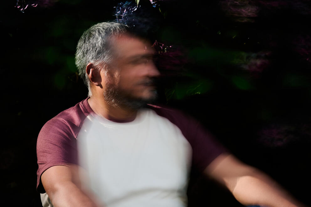 A blurred shot of Edgar.