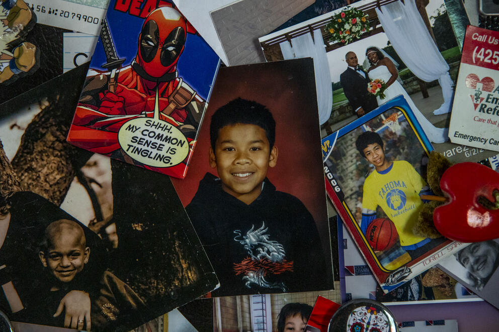 A photo of Jesse Saray surrounded by other pictures