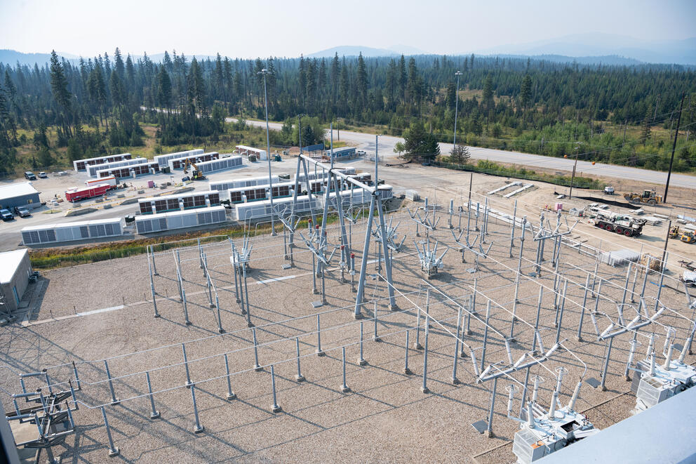 looking down on a cryptocurrency facility