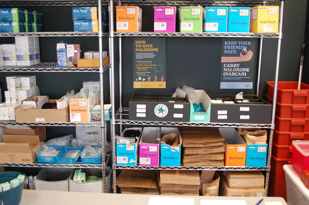 shelves of supplies at Blue Mountain