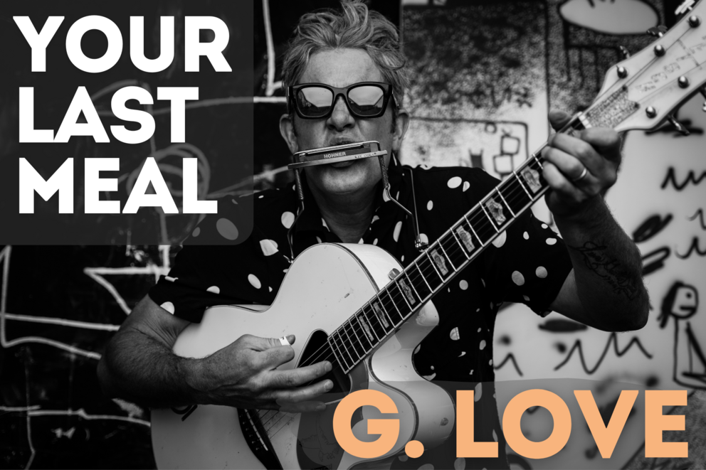 G Love playing the harminica