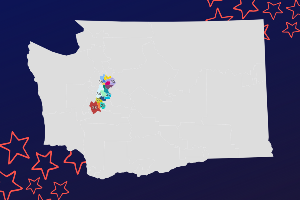 Washington State Seattle/Tacoma Legislative Districts