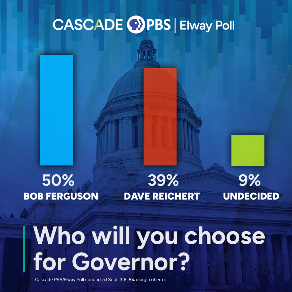 chart showing poll numbers from governor's race