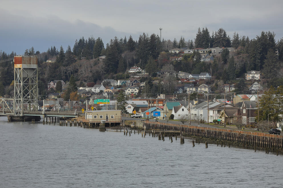 aerial photo of the city of Hoquiam