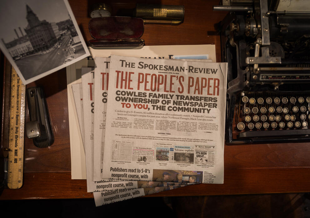 April 16 edition of The Spokesman-Review announces ownership change 