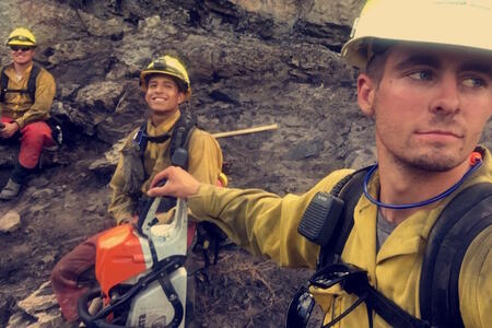 Department of Natural Resources firefighter Noe Vazquez 